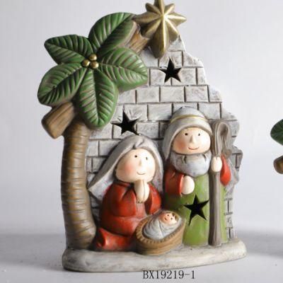 Chirstmas Family Ornament Mini Religious Holy Birth of Jesus Crfat Figurines Gift
