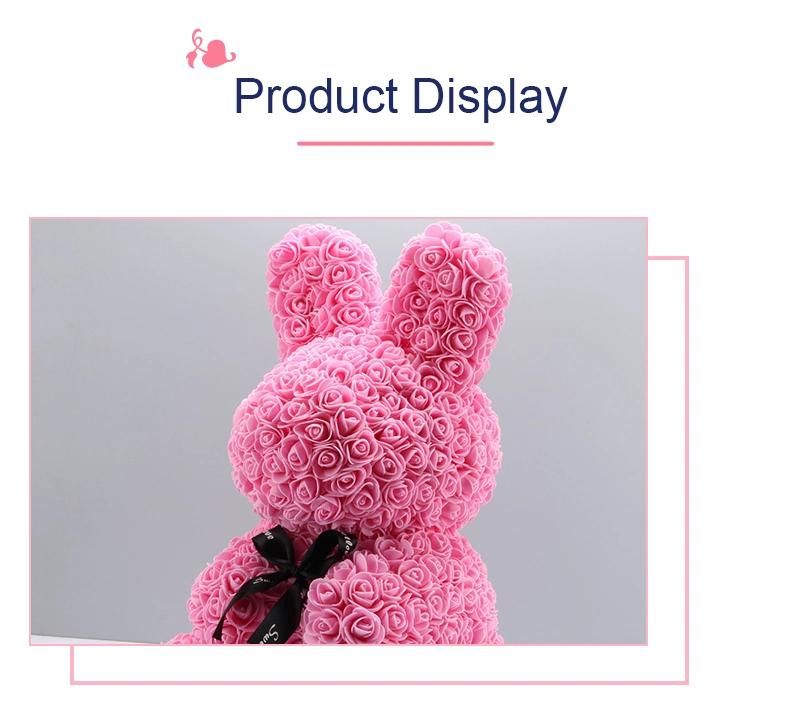 Wholesale Rose Rabbit with Customized for Valentine′s Day Gift