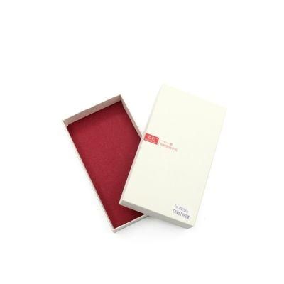 White Base and Lid Cardboard Printing Logo Steel Film Paper Packaging Box Mobile Phone Screen Protection Film Box with Red Insert