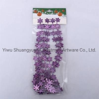 Plastic Purple Beads Garland Snowflaked Shaped Beads Chain