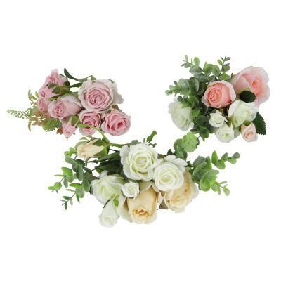 High Quality Wedding Decoration Home Decoration Silk Rose Artificial Flower