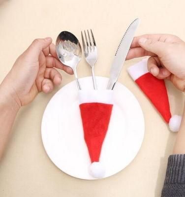 Christmas Dinner Tableware Cutlery Bag Cover Knife Spoon Fork Bag
