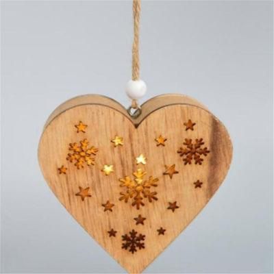 Christmas Tree Ornament Pendants Wooden MDF Craft Hanging Village Houses