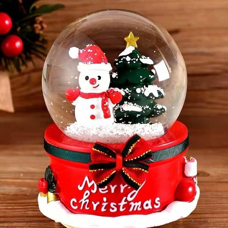 Red White Christmas Snow Globe