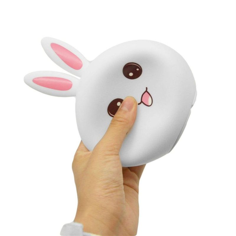 Rabbit Silicone Lamp Portable LED Bunny Lamp USB Rechargeable