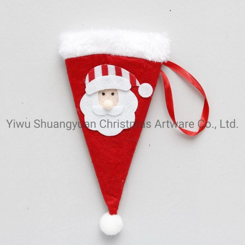 Stock New Design High Sales Christmas Plush Hat for Holiday Wedding Party Decoration Supplies Hook Ornament Craft Gifts