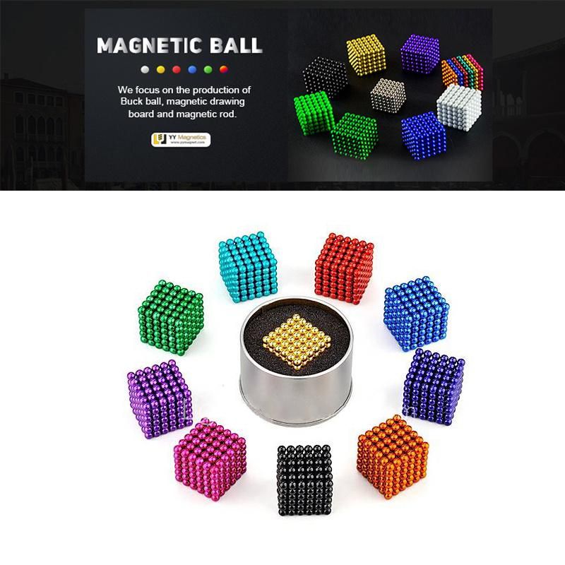 6 Colors 5mm 216 PCS Neodymium Cube Magnet Balls