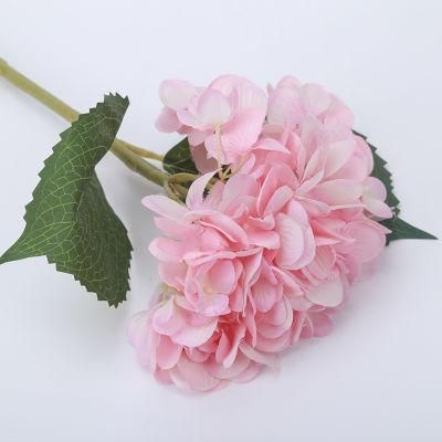 Plastic Flowers Vintage Artificial Silk Hydrangea Flowers Bouquets Faux Hydrangea Stems 5PCS for Home Wedding Party Table Core Decoration