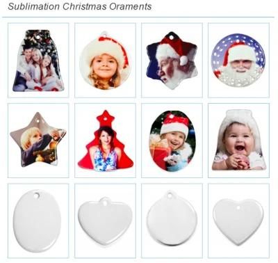 Blank Tree Shaped Ceramic Sublimation Christmas Ornament