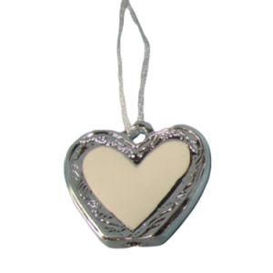 Heart-Shaped Electroplated Ceramic, Ceramic Pendants for The Christmas Tree