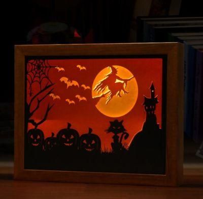 Halloween Creative Gifts Lighting Paper Carving Lights LED Customized