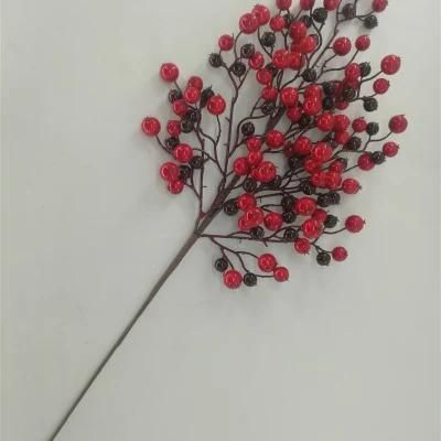 High Quality Artificial Picks with Red Berry for Xmas Decoration