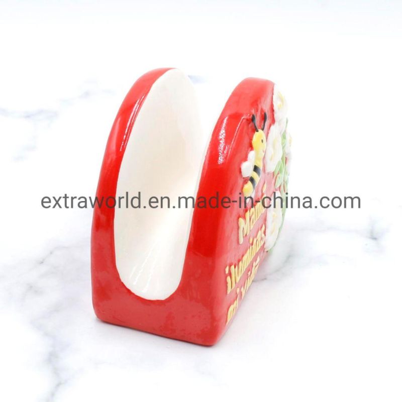 Custom Wholesale Ceramic Napkin Holder for Mother Day Gift