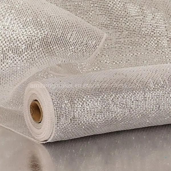 Premium Quality Half-Solid Metallic 21′′ Deco Mesh for Wedding Party