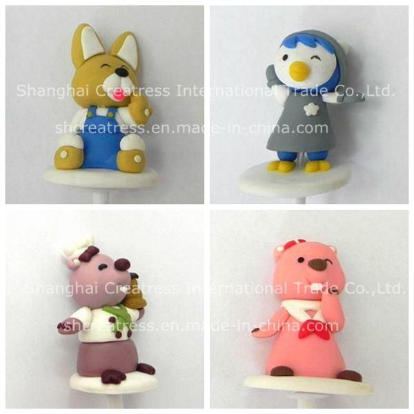 Pororo Series Cartoon Polymer Clay Cake Decoration