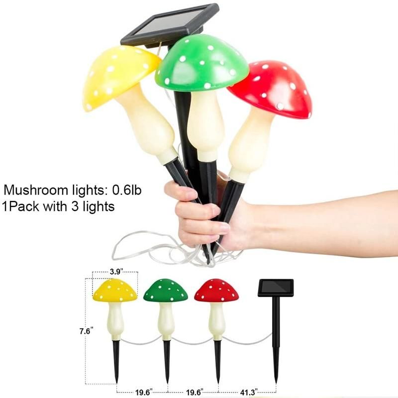 Outdoor Solar Garden Lights, Yard Decorations Solar Mushroom Lights