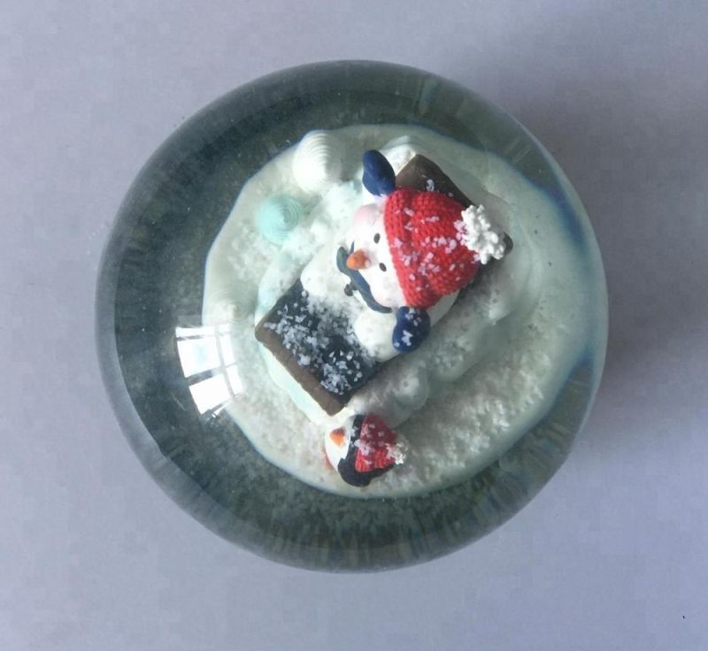 Children Blue Christmas Snow Globe Ball