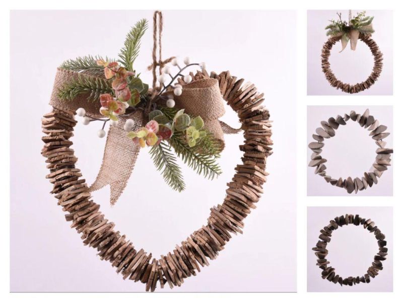 Factory Suppliers Home Decor Wooden Fall Wreath Decoration