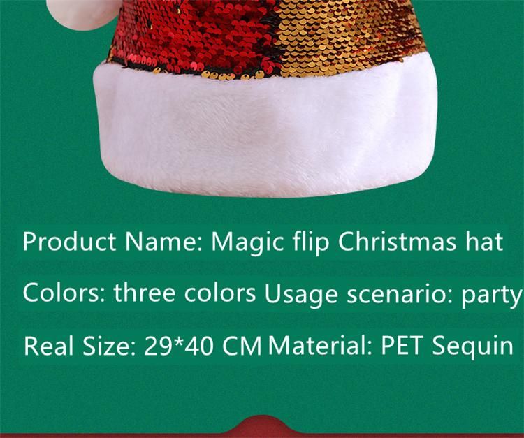 Wholesale Santa Hat Handmade Wool Ball Christmas Decoration Bulk Christmas Hats Pet Sequins Party Costume Hats for Adults