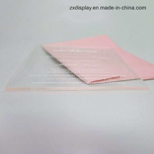 Laser Cut Luxury Wedding Invitations Cards 5X7 Inch Acrylic