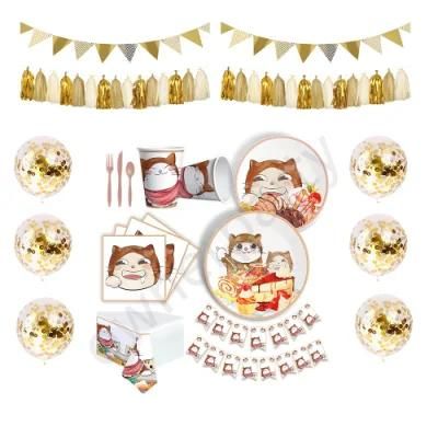 Wholesale Rose Gold Sweet 16 SPA Construction Mermaid Birthday Decorations Party Supplies Set