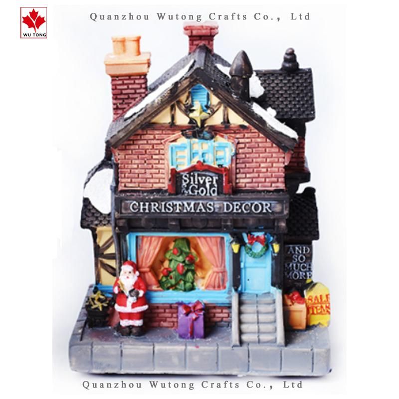 Village Style Christmas LED House Decoration Gifts