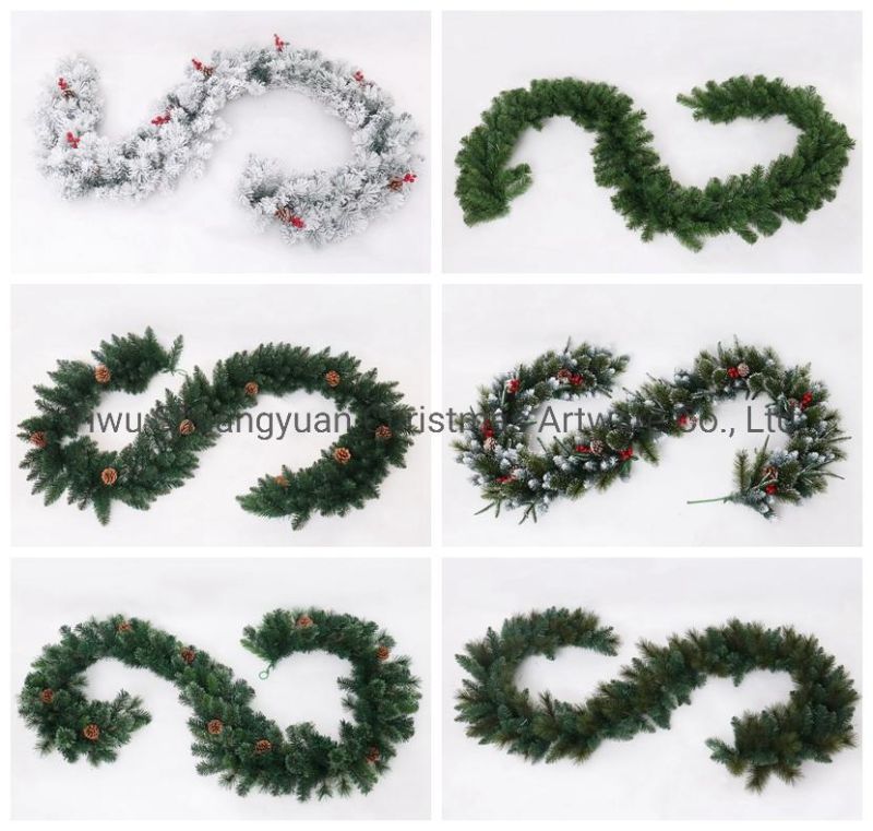 Pre-Lit White Christmas Garland, Christmas Decoration