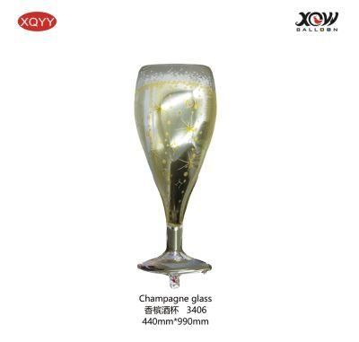 New OEM Champagne White Wine Bottle Balloon Wholesale Shape Celebration Balloons Foil Globos New Year balloon