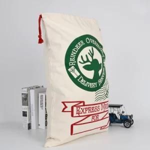 Customized Personalized Pattern Xmas Gift Bag, OEM Christmas Decor America and European Style Santa Sack