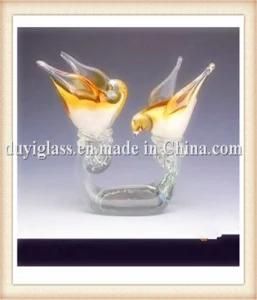 Animal Yellow Bird Glass Craft for Display