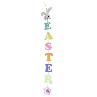 Hanging Banner Rabbit Latter Happy Easter Handmade Easter Decorations