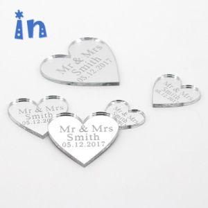 Customized Engraved Heart Acrylic Gift Tag for Wedding Anniversary Souvenir