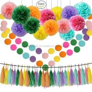 Umiss Paper Summer Birthday Wedding Graduation Baby Shower, Ideal for Rainbow Themed Party Decorations Factory Supplier OEM