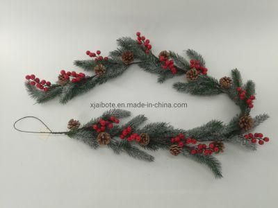 Christmas Pine Needle Garland Ornaments Decorations