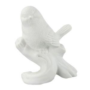 Decorative Glazed White Ceramic Bird Craft