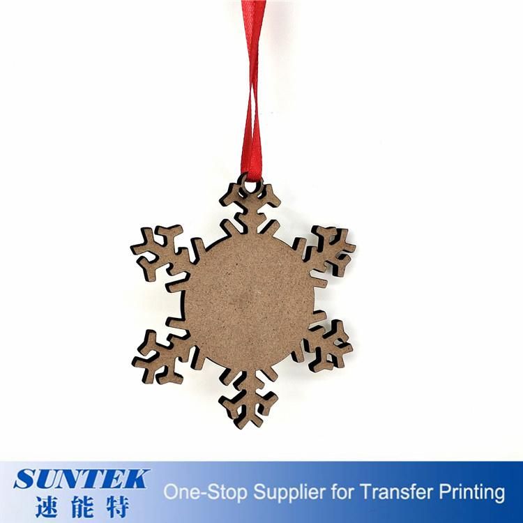 Sublimation MDF Custom Blank Snowflake Pendants for Chirstmas Ornaments