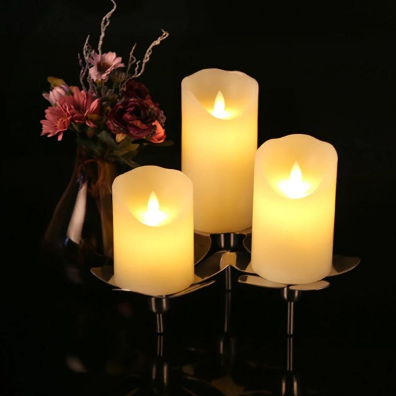 LED Luminous Candle LED Remote Controlled Luminous Candle Simulation of Flame Head Swing LED Candle Process Plastic Candle