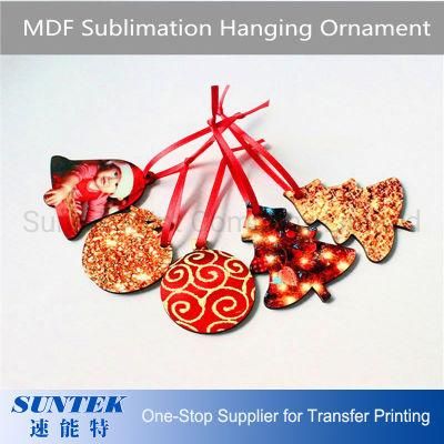 Double Side MDF Sublimation Hanging Ornament for Christmas