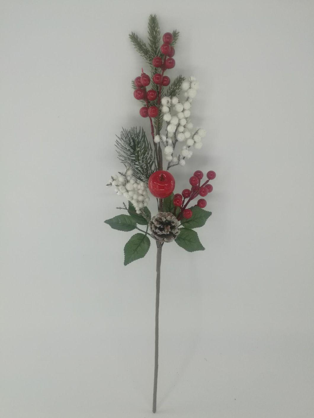 Factory Wholesale Artificial Berries Ball Christmas Floral Pick Berry Bouquet Picks Christmas Tree Decorations