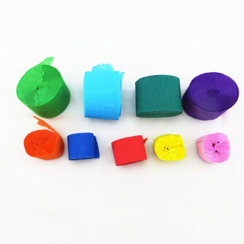 Hot Sell Colorful10PCS Party Decoration Tissue Crepe Paper Streamer Rolls