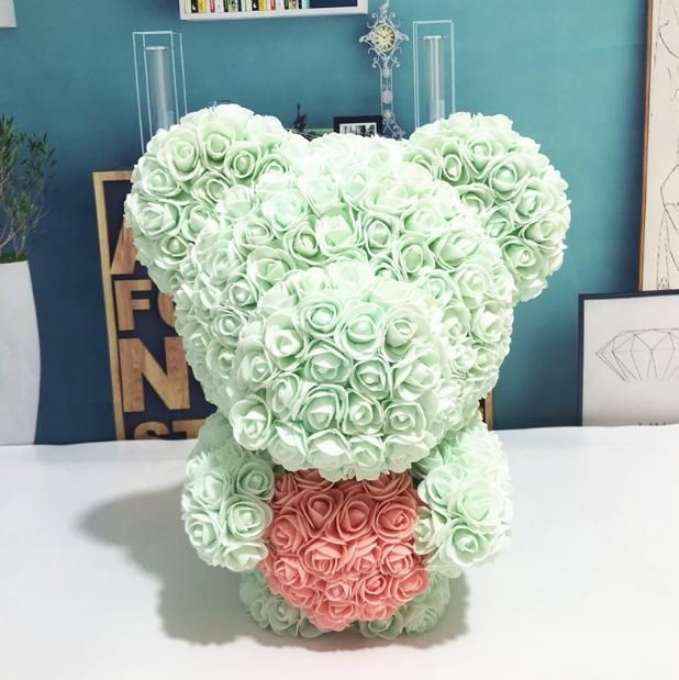 New Design Standing Rose Bear Gift PE Rose Teddy Bear