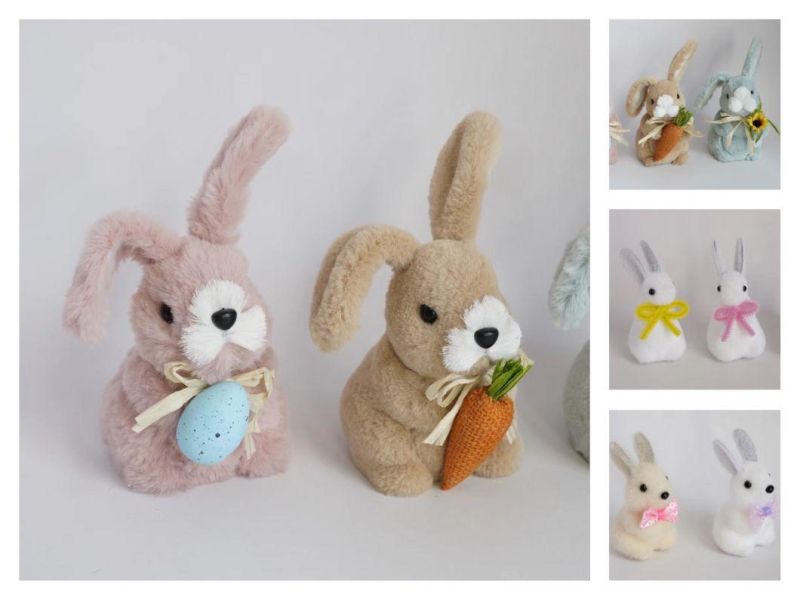 Factory Suppliers Customized Handcraft Ornament Foam Bunny Decoration Easter