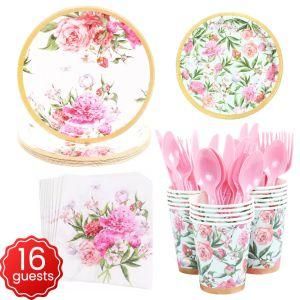 Hawaiian Garden Party Tableware Baby Shower Birthday Party Supplies