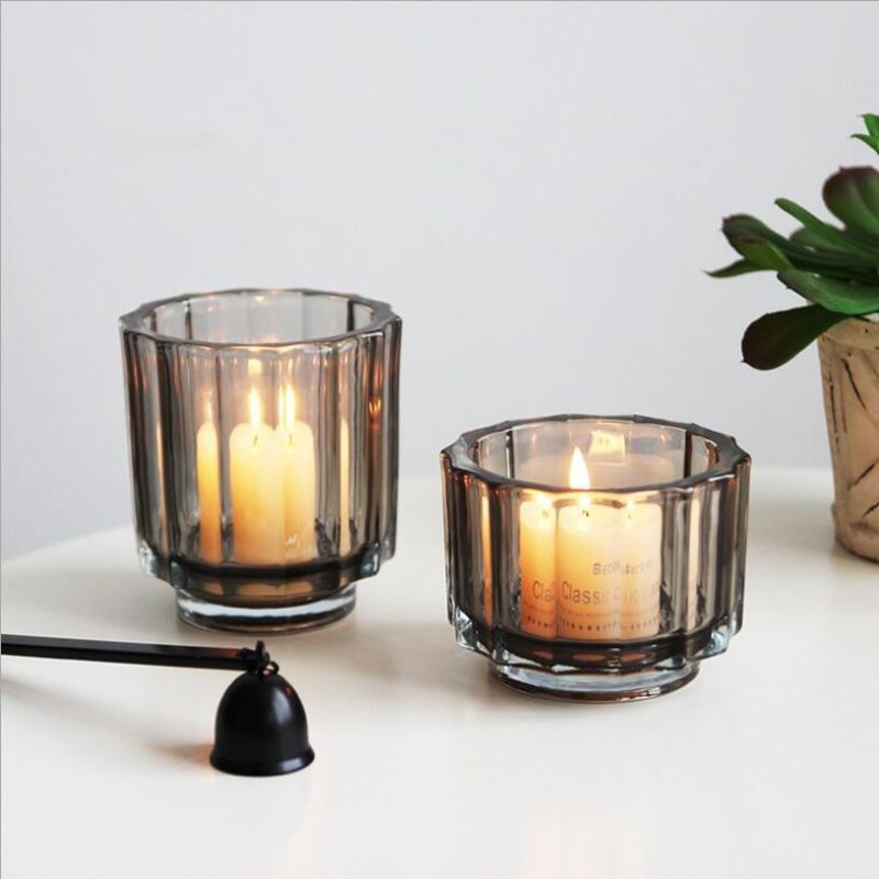 Nordic Series Luxury Customized Mult-Color Unique Empty Glass Jars for Candle Making