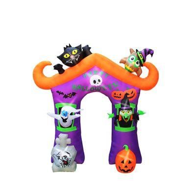 Boyi Halloween Arch Inflatable Decoration for Yard Holiday Inflatable Lighted Halloween
