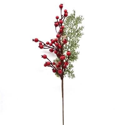 Artificial Decorative Red Foam Berry Long Stem Handmade Stem Christmas Berry