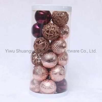 Artificial Christmas Hanging Balls for Holiday Wedding Party Decoration Supplies Hook Ornament Craft Gifts