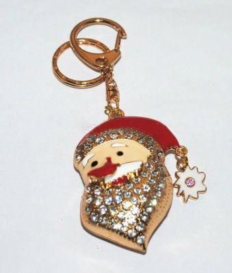 2020 Lovely Golden Metal Christmas Keychain