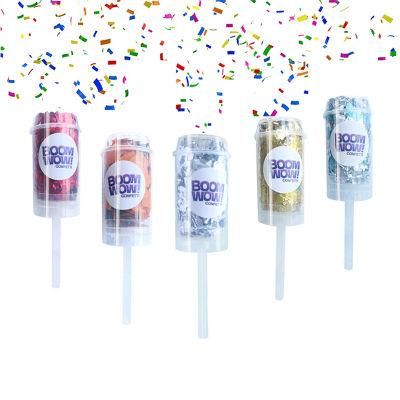 Push Pop Party Confetti Poppers Wedding Happy Birthday Flower Mini Round Confetti