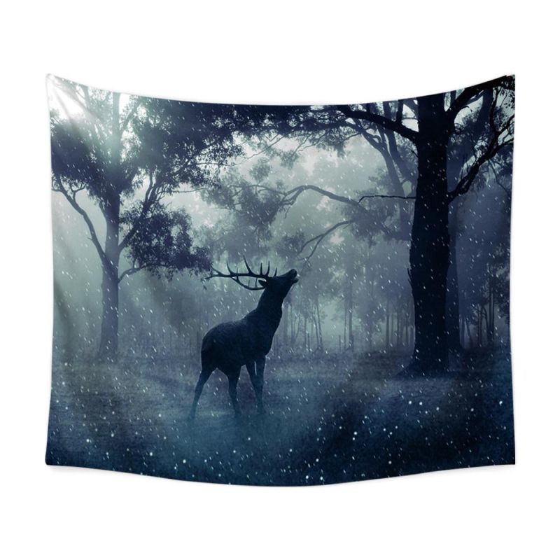 Factory Customized Christmas Deer Wall Tapestry